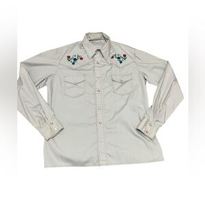 Vintage Men’s Embroidered Western Shirt